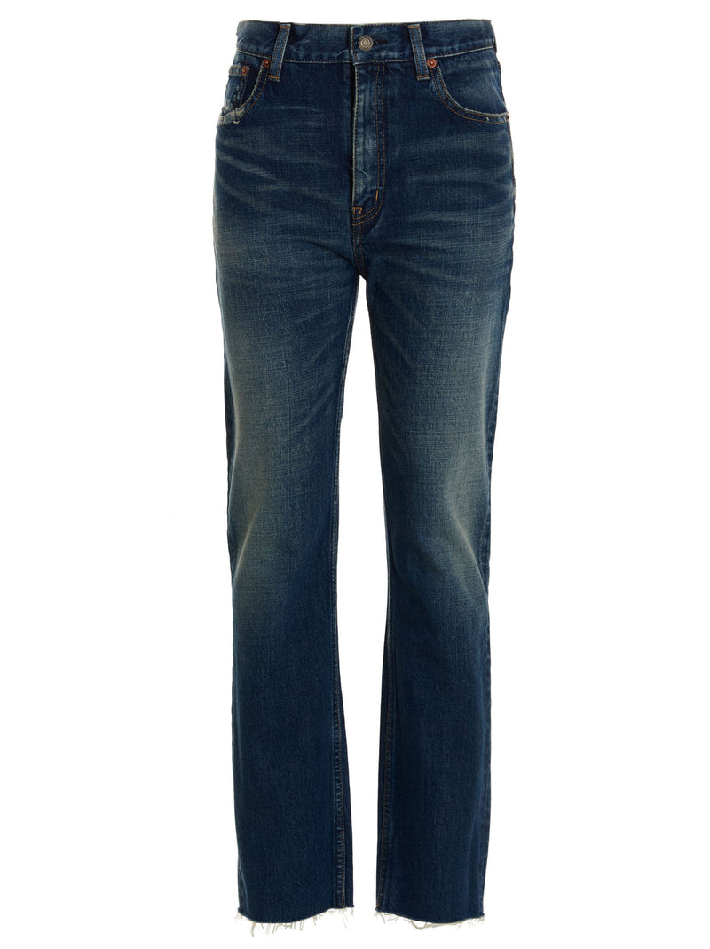 Saint Laurent Jeans Denim Taglio Vivo - Women