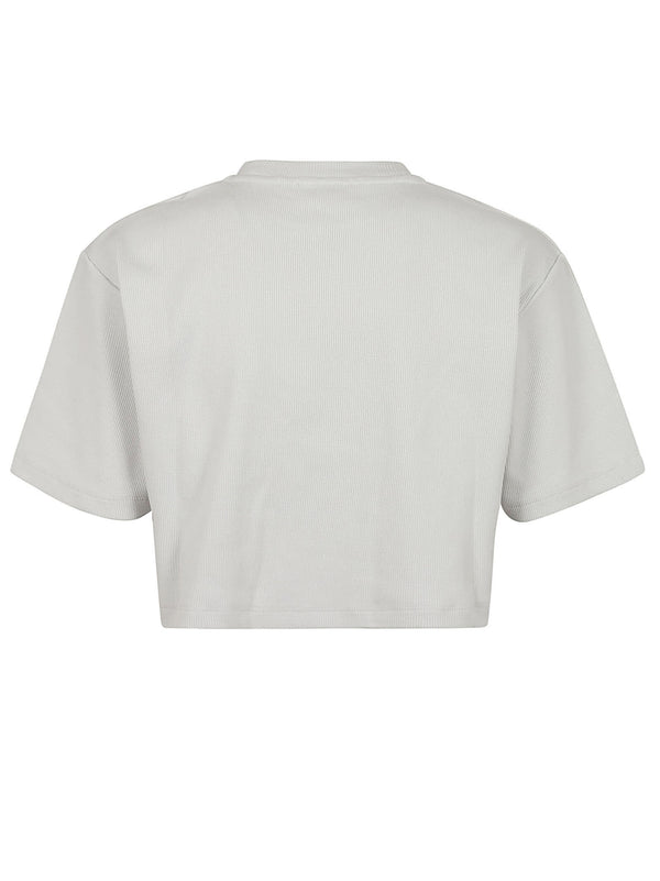 Off-White Off Stamp Rib Cropped Tee - Women