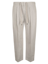 Brunello Cucinelli Drawstring Waist Straight Leg Trousers - Women