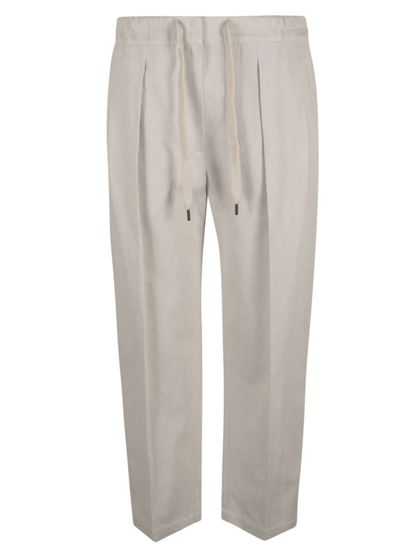 Brunello Cucinelli Drawstring Waist Straight Leg Trousers - Women