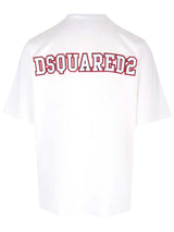 Dsquared2 White T-shirt With Logo On The Back - Men