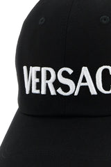 Versace Black Cotton Baseball Cap - Women