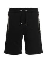 Balmain Black Cotton Bermuda Shorts - Men