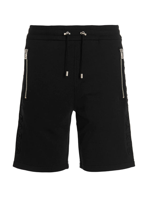 Balmain Black Cotton Bermuda Shorts - Men