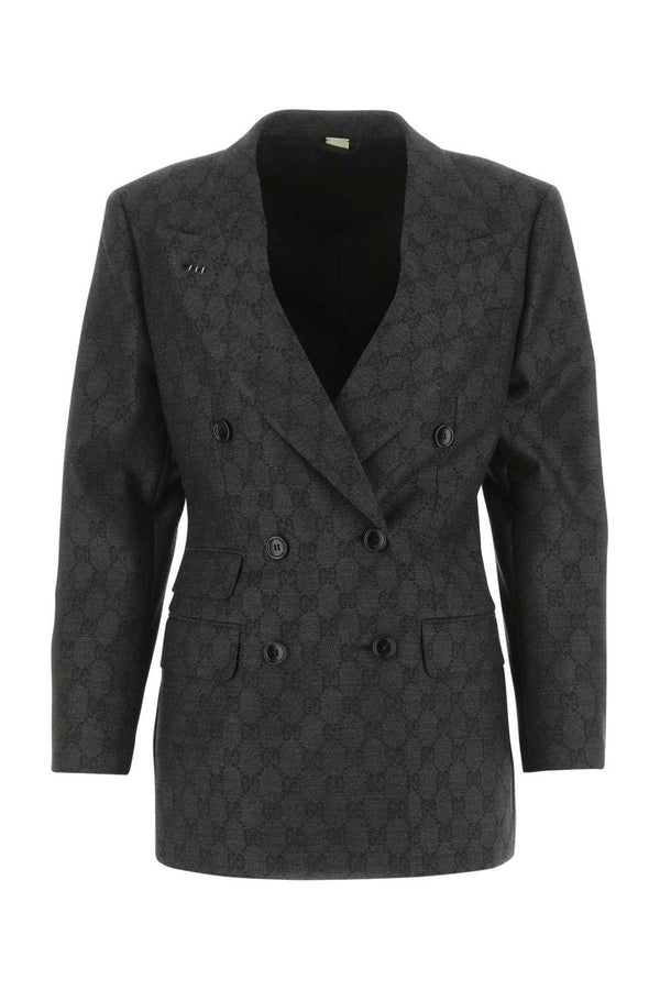 Gucci Gg Jacquard Double-breasted Jacket - Women