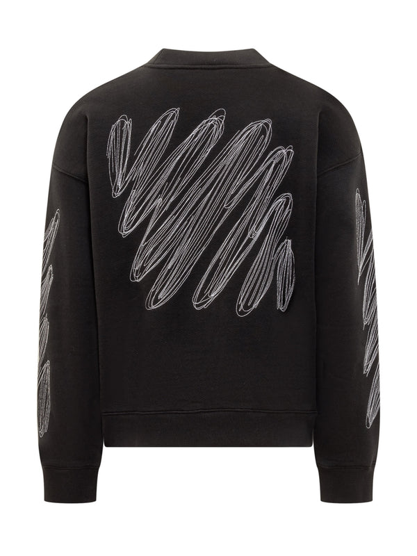 Off-White Sweatshirt With Scribble Logo - Men