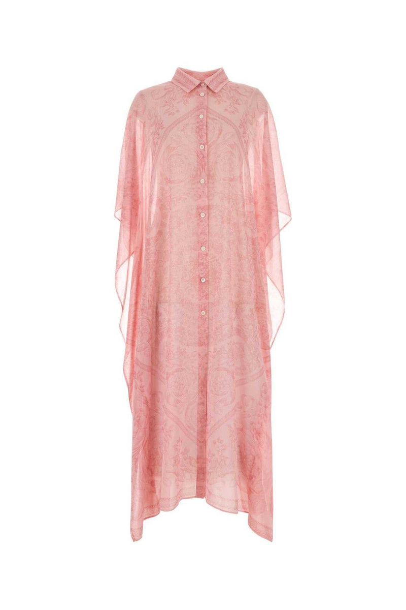 Versace Barocco-printed Semi-sheer Chiffon Cover-up - Women