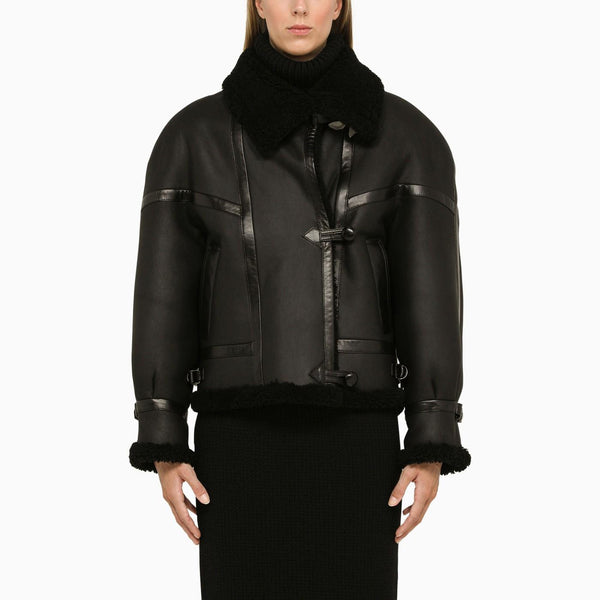 Saint Laurent Black Leather Jacket - Women