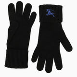 Burberry Black Cashmere Gloves With Logo - Women