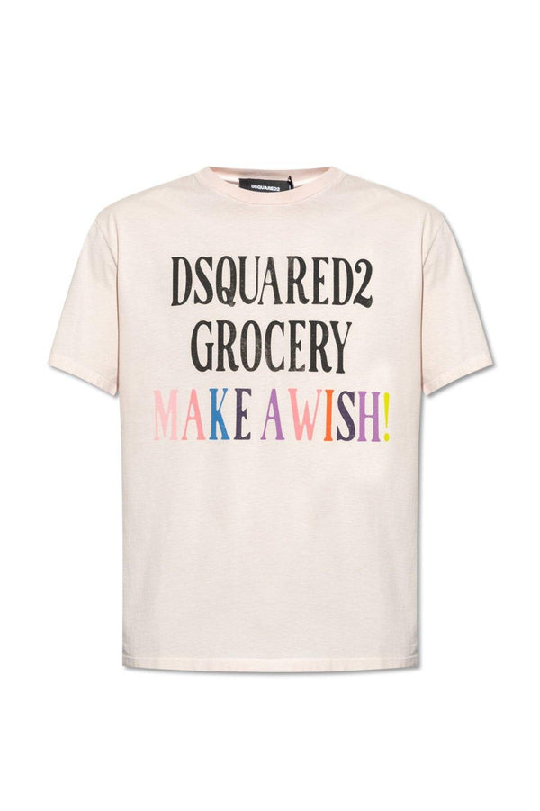 Dsquared2 Slogan Printed Crewneck T-shirt - Men