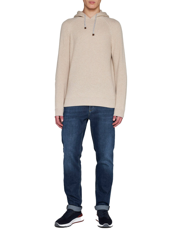 Brunello Cucinelli Sweatshirt Style In Cashmere Rib - Men