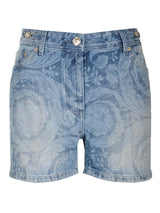 Versace Slim Fit Denim Shorts - Women