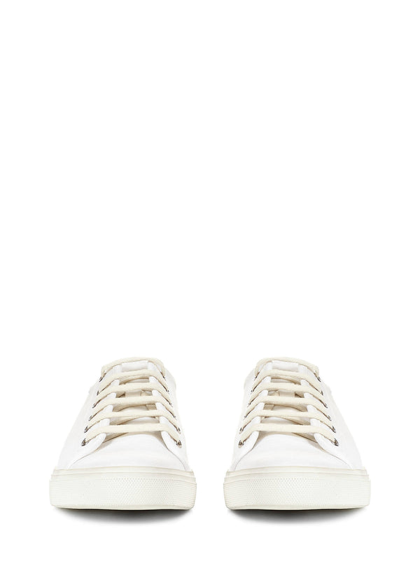 Saint Laurent White Canvas Malib Sneakers - Men
