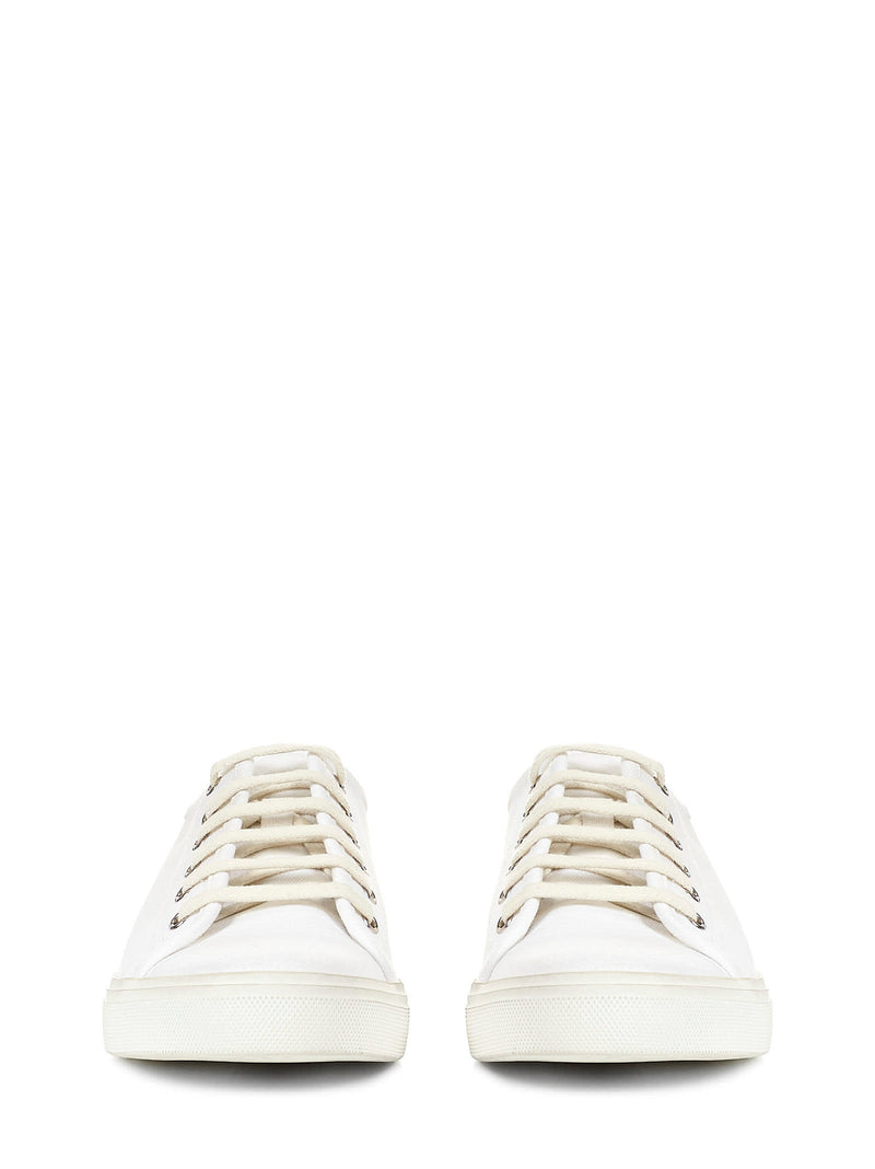 Saint Laurent White Canvas Malib Sneakers - Men