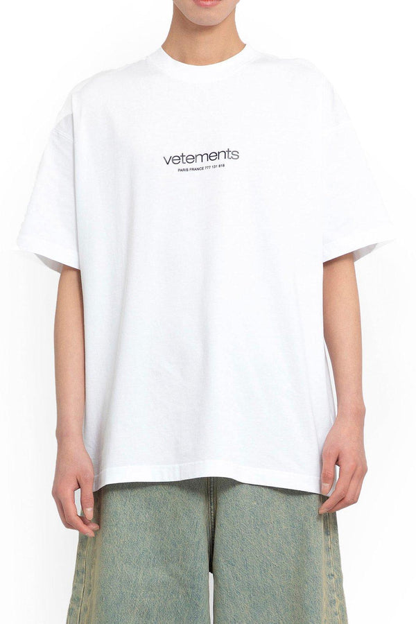 VETEMENTS Logo Printed Round Neck T-shirt - Women