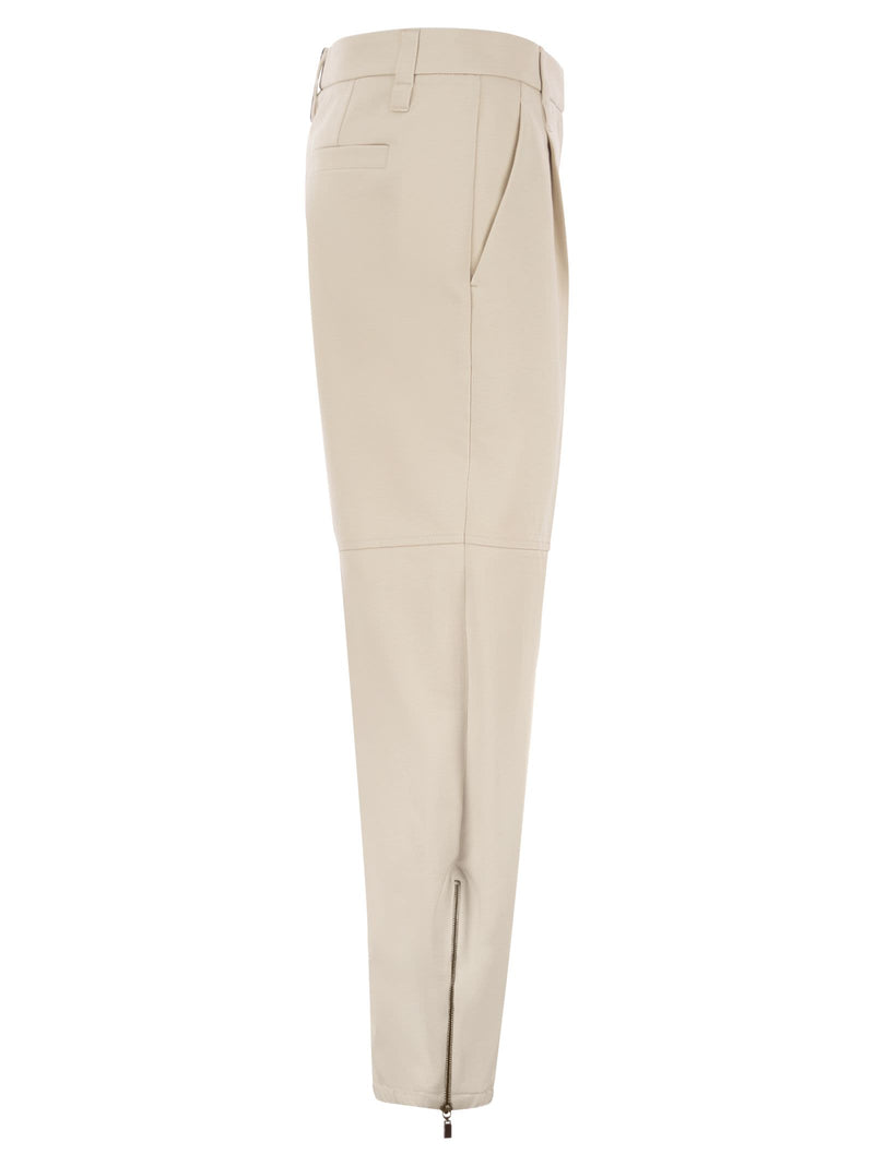 Brunello Cucinelli Utility Track Trousers In Dyed Couture Denim With Jewellery - Women