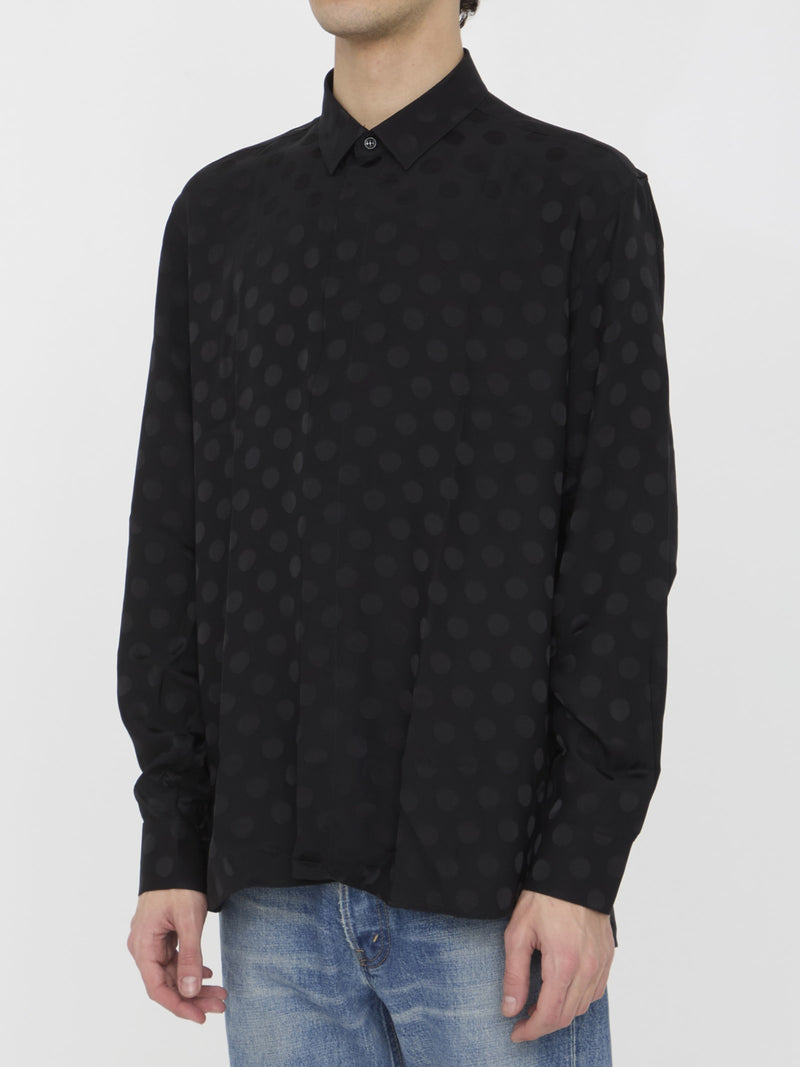 Saint Laurent Polka-dot Silk Shirt - Men