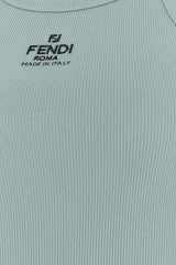 Fendi Powder Blue Stretch Cotton Top - Women