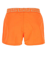 Versace Orange Polyester Swimming Shorts - Men