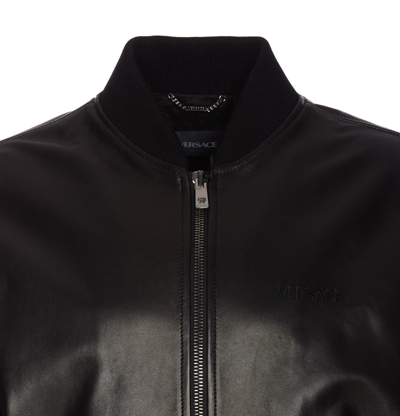 Versace Leather Bomber Jacket - Men