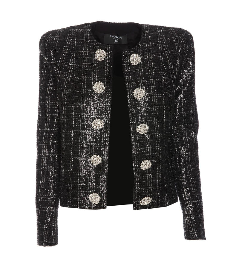 Balmain Sequins Tweed Jacket - Women - Piano Luigi