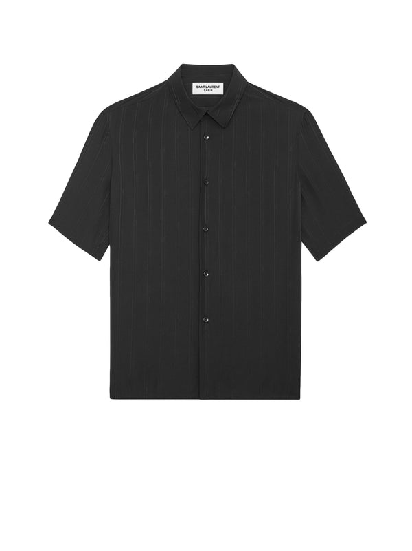 Saint Laurent Cassandre Striped Silk Shirt - Men