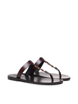 Saint Laurent Cassandre Sandals In Smooth Leather - Men