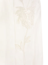 Brunello Cucinelli Cotton Organza Shirt With Dazzling Magnolia Embroidery - Women