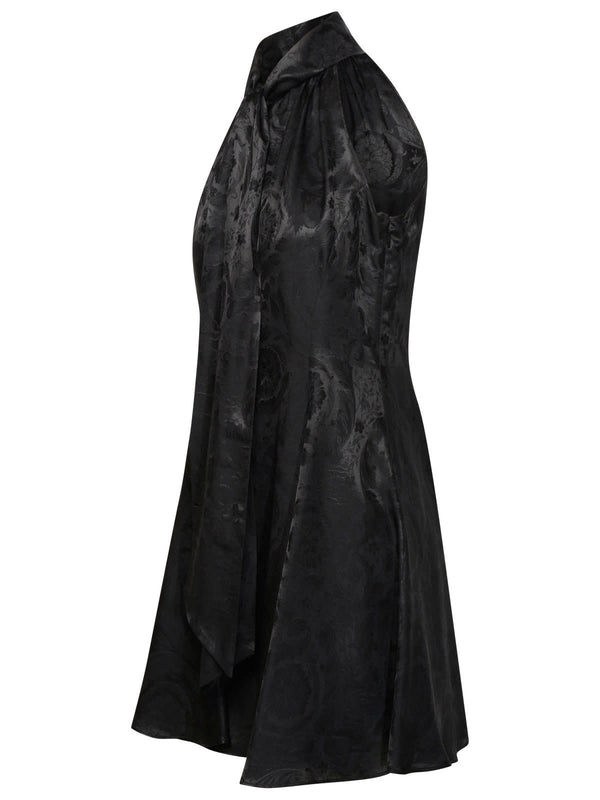 Versace barocco Dress In Black Silk Blend - Women