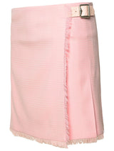 Burberry Pink Virgin Wool Miniskirt - Women