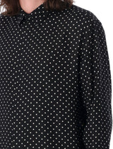 Saint Laurent Shirt Silk Pois Bw - Men