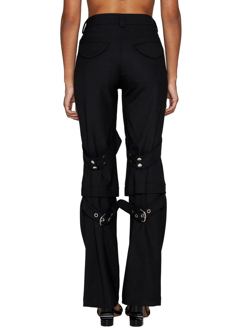 Off-White Wool Blend Cargo Zip Trousers - Women