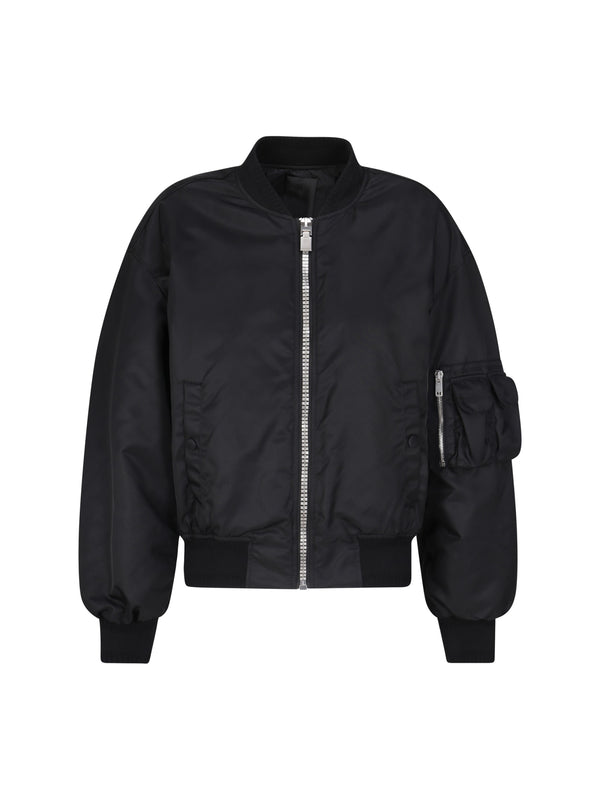 Black Givenchy Bomber Jacket With Pocket Detail - Women