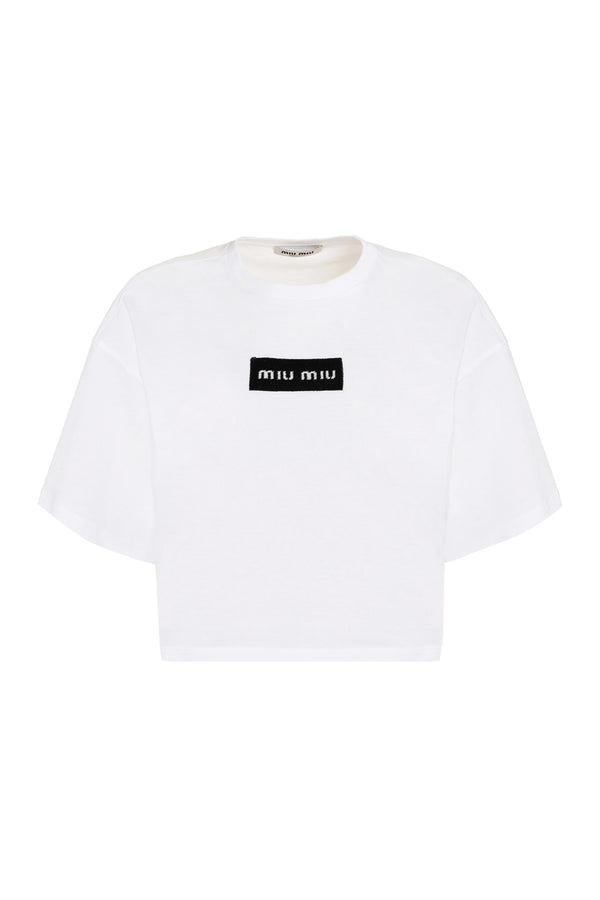Miu Miu Cotton Crew-neck T-shirt - Women