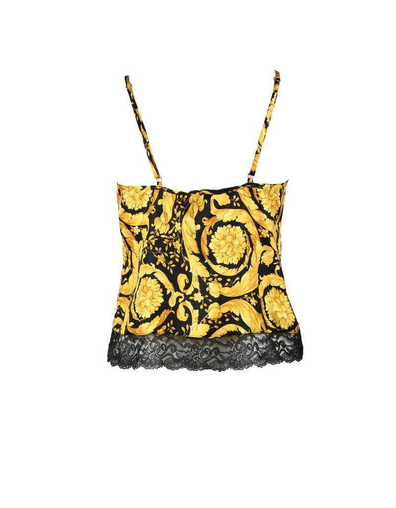 Versace Womens Nero/giallo Top - Women