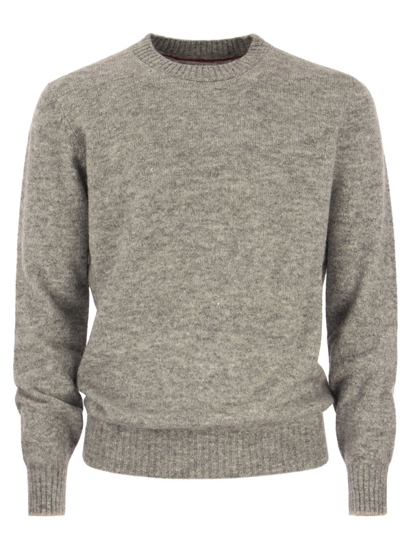 Brunello Cucinelli Crew-neck Sweater In Alpaca Cotton And Wool - Men