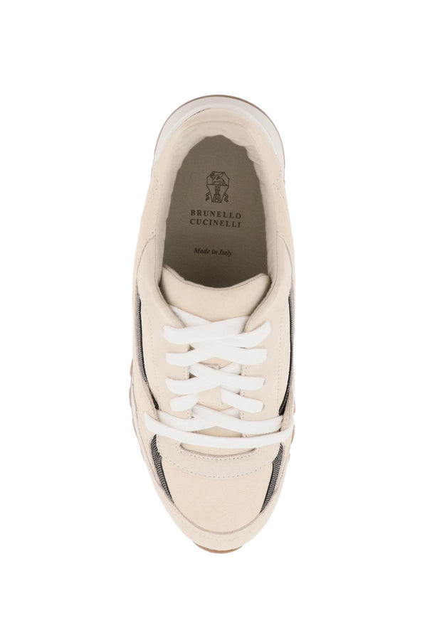 Brunello Cucinelli Suede Sneakers With Monili Insets - Women