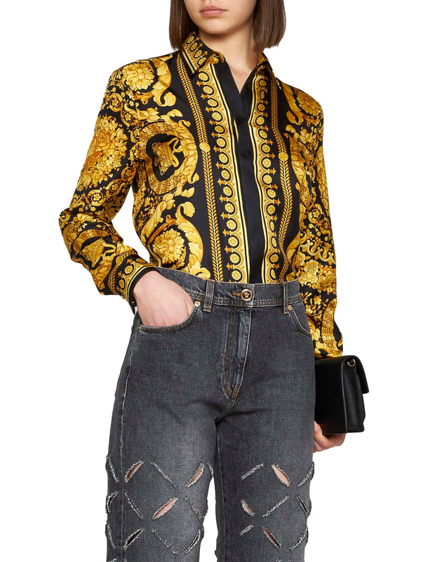 Versace Baroque Silk Shirt - Women