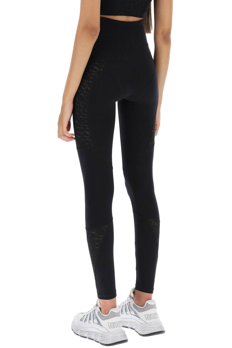 Versace Sports Leggings With Lettering - Women