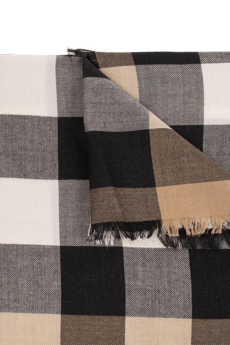 Burberry Checked Fringed-edge Scarf - Women