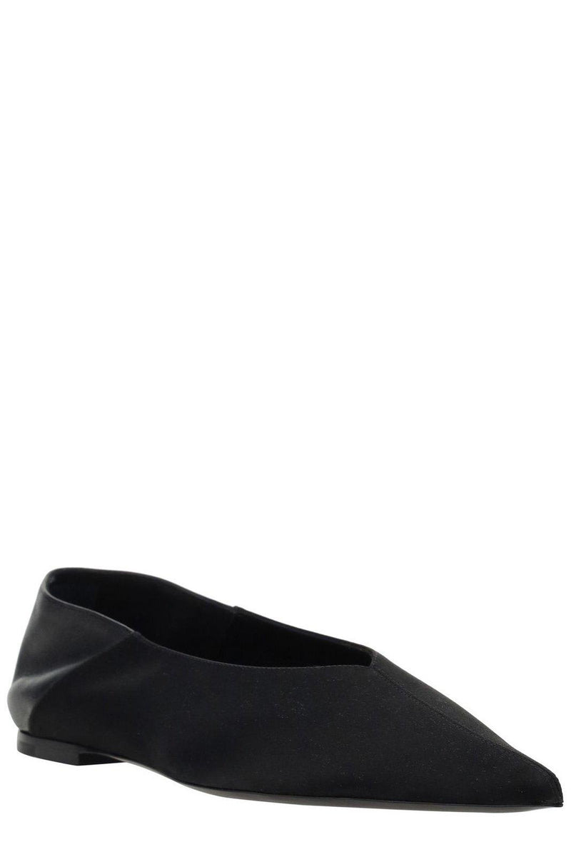 Saint Laurent Nour Pointed Toe Slippers - Women