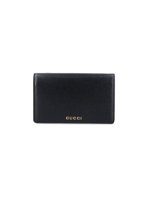 Gucci Logo Shoulder Strap Wallet - Women