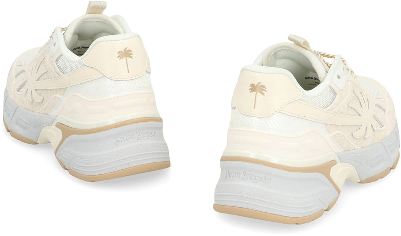 Palm Angels Leather And Fabric Low-top Sneakers - Women