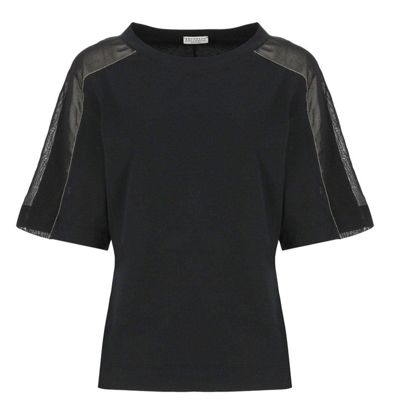 Brunello Cucinelli Panelled Crewneck T-shirt - Women