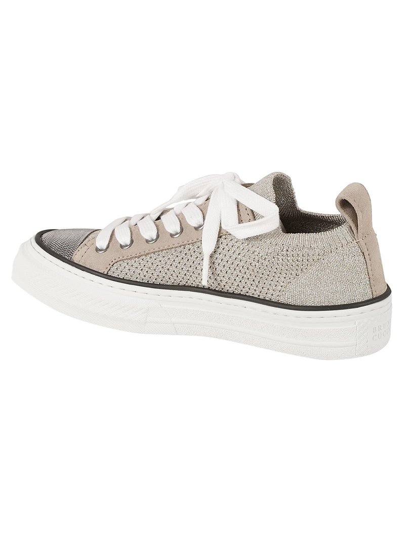 Brunello Cucinelli Shiny Knit Pair Of Sneakers - Women