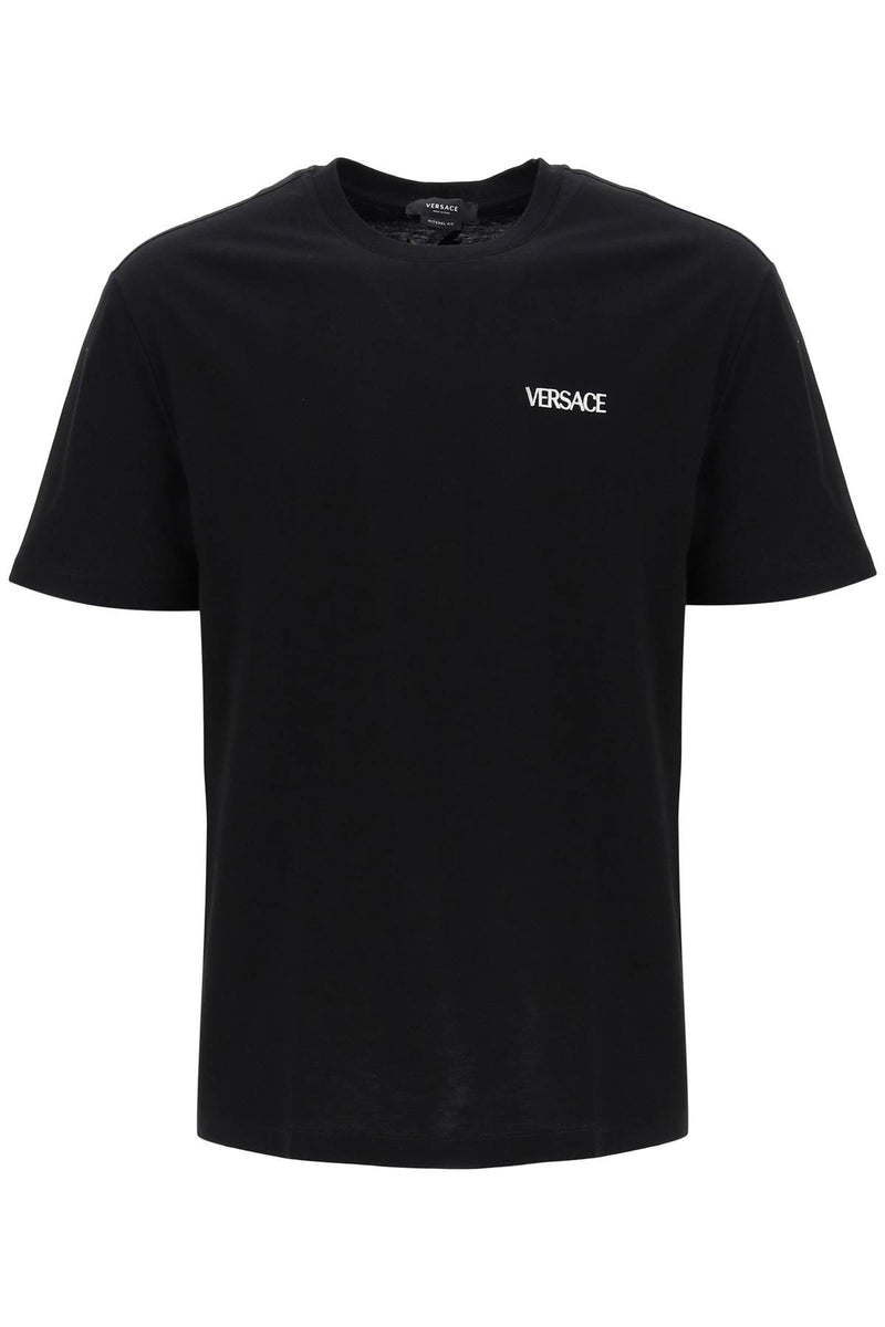 Versace Black fiamma Medusa T-shirt - Men