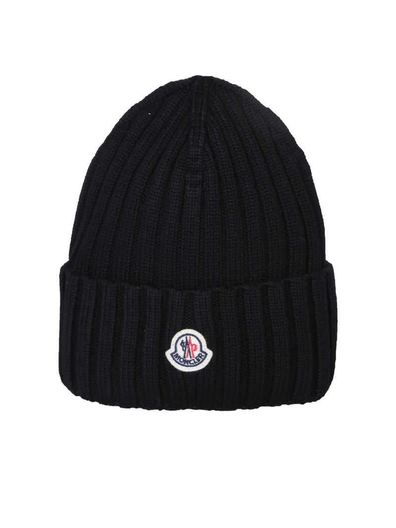 Moncler Black Beanie - Women