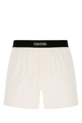 Tom Ford Ivory Stretch Silk Boxer - Men - Piano Luigi