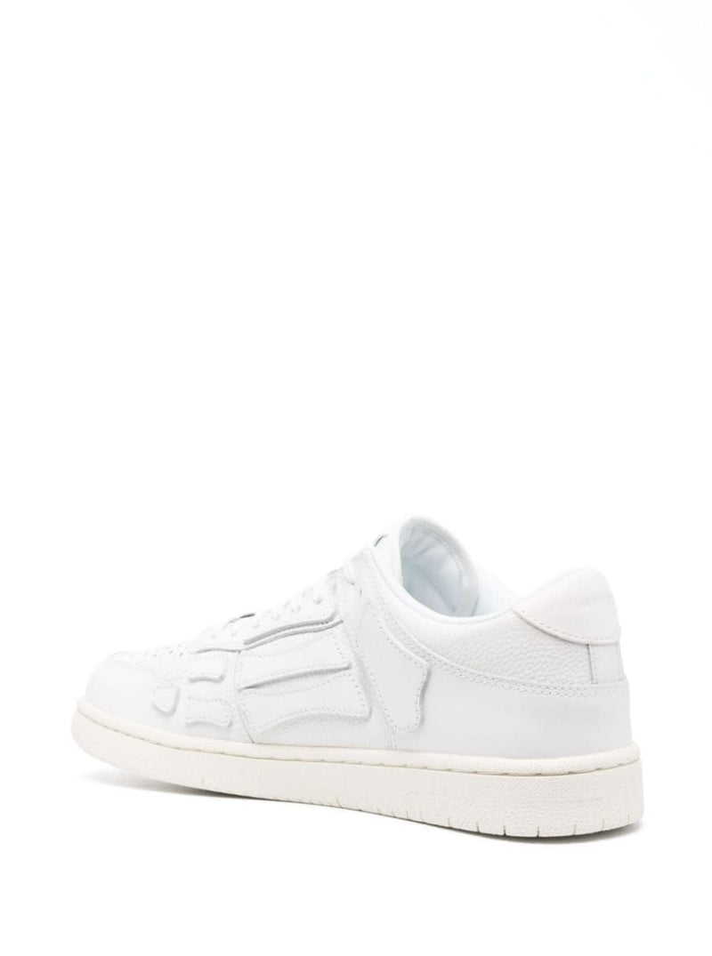 AMIRI skel Top Low White Sneakers With Skeleton Patch In Leather Man - Men