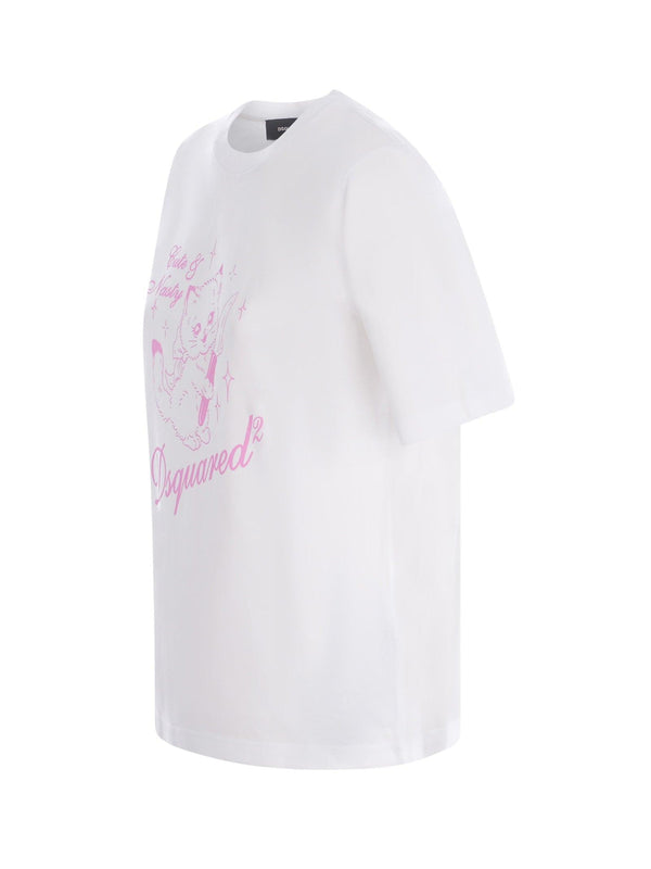 T-shirt Dsquared2 In Cotton - Women - Piano Luigi